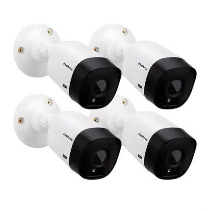 Kit 4 Câmeras de Segurança Intelbras Vhl 1120 B G2 Resolução 1mp Cor Branco