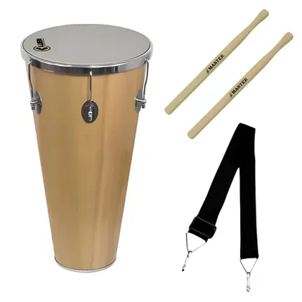 KIT FANFARRA ATABAQUE LUEN 90X14 VNZ 8 AFIN FERR CLASS CROM + ACESSÓRIOS