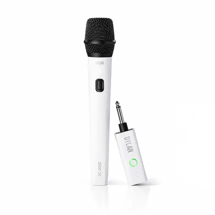 MICROFONE DYLAN CELEBRATE DC-2000 S/ FIO DUPLO C/ RECEPTOR PORTATIL P10 C/ BATERIA RECARREGAVEL