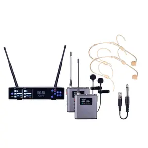 SISTEMA DE TRANSMISSAO DYLAN QS-6 SEM FIO UHF 2 RECEPTORES UHF C/ 2 ANTENAS 1 TRANSMISSOR BODYPACK