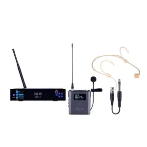 SISTEMA DE TRANSMISSAO DYLAN SEM FIO QS-3 UHF 1 RECEPTOR UHF 1 TRANSMISSOR BODYPACK
