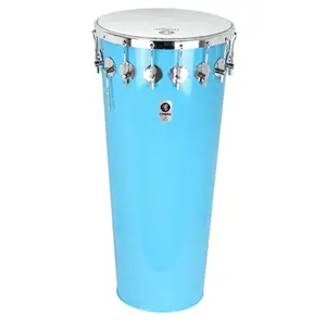 TIMBAL TIMBRA 14X80CM AZUL CLARO C/ARO CROMADO PELE LEITOSA 16AF