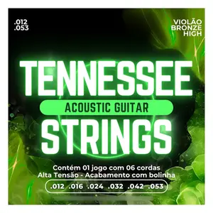 JOGO DE CORDAS LIVERPOOL TENNESSEE P/ VIOLAO AÇO 012-053