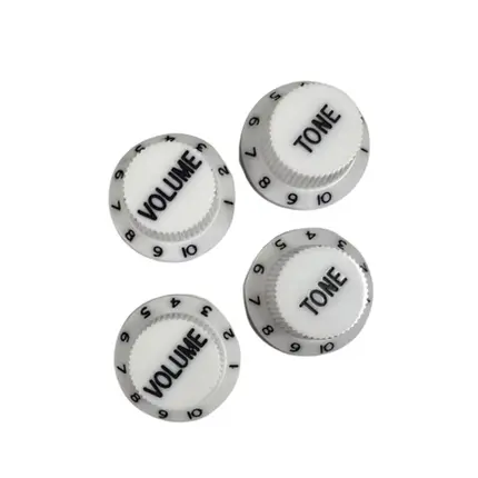 KIT KNOB LIVERPOOL P/ GUITARRA 2 VOLUMES E 2 TONES BRANCO