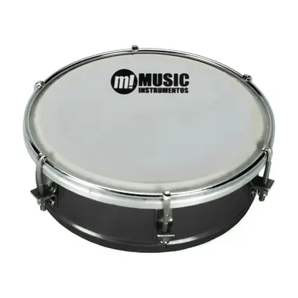TAMBORIM PHX 06 ABS PRETO PELE LEITOSA S/ CAPA