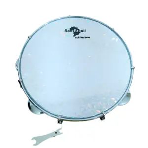 PANDEIRO LIVERPOOL 10 ABS AZUL PREMIUM PELE HOLOGRAFICA
