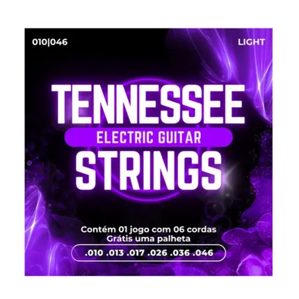 JOGO DE CORDAS P/ GUITARRA 010 EXTRA LIGHT TENNESSEE