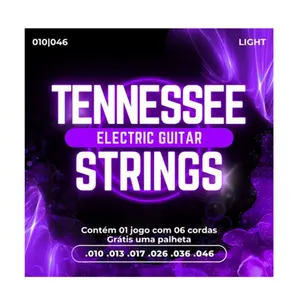 JOGO DE CORDAS P/ GUITARRA 010 EXTRA LIGHT TENNESSEE
