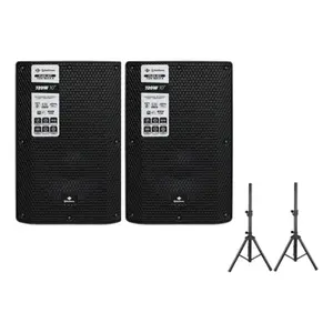 KIT DE CAIXAS WALDMAN 1 ATIVA + 1 PASSIVA DE 10 + CABO DE CONEXAO FK-720 MAXX