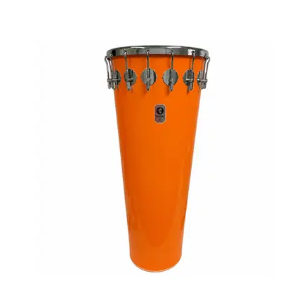 TIMBAL TIMBRA 14X80 CM LARANJA C/ARO CROMADO PELE LEITOSA 16AF