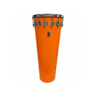 TIMBAL TIMBRA 14X80 CM LARANJA C/ARO CROMADO PELE LEITOSA 16AF