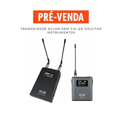 TRANSMISSOR DYLAN SEM FIO QS-3 GUITAR
