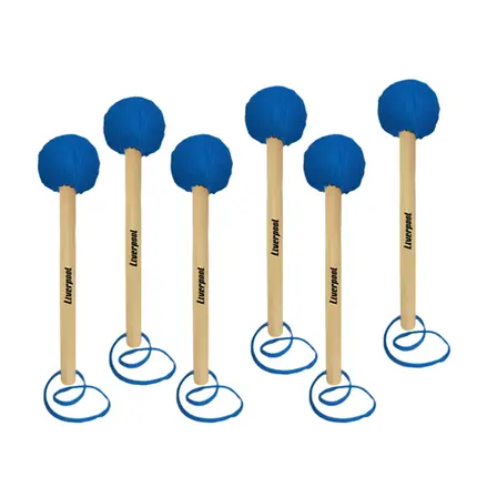 KIT BAQUETAS MACANETA LIVERPOOL P/ SURDO E FUZILEIRO MC 49 345MM AZUL - 6 UN