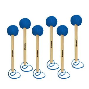 KIT BAQUETAS MACANETA LIVERPOOL P/ SURDO E FUZILEIRO MC 49 345MM AZUL - 6 UN
