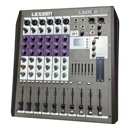 MESA DE SOM LEXSEN 6 CANAIS LMX6 MK2